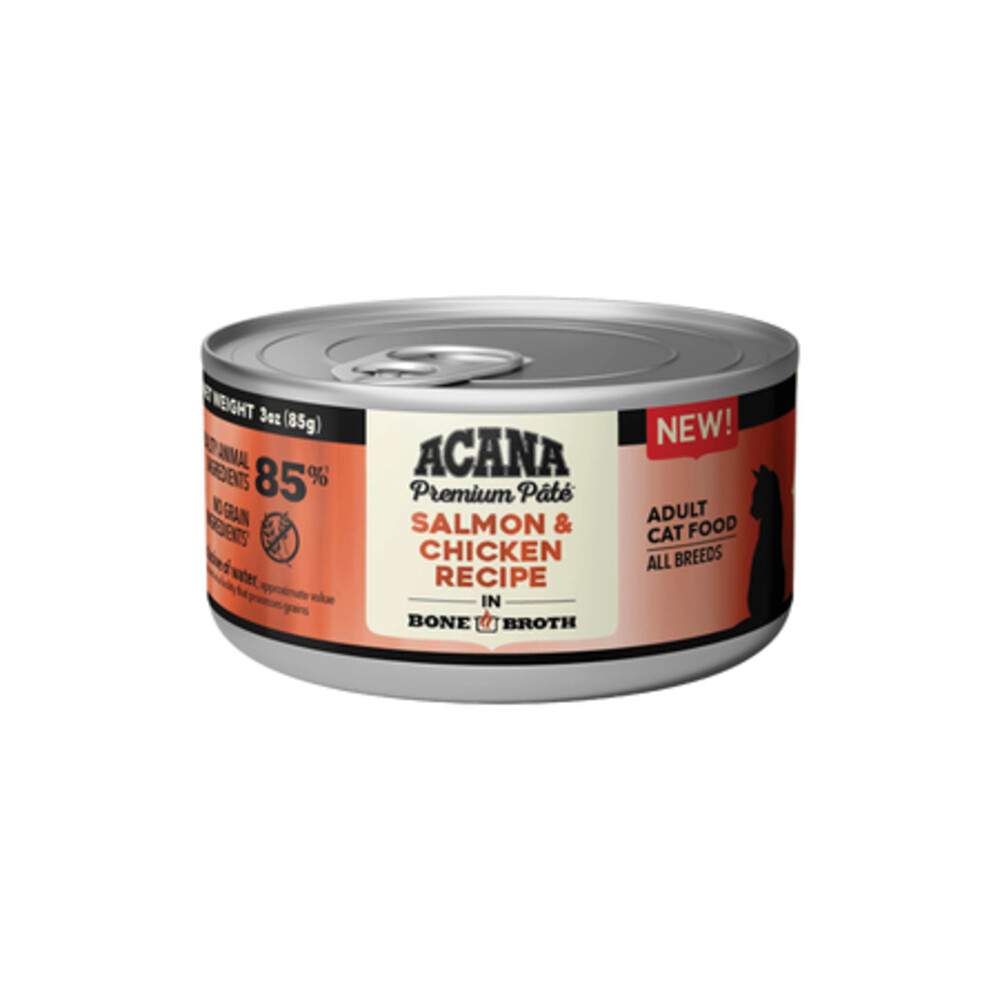 24x Acana Premium Kattenvoer Pâté Salmon&Chicken 85 gr