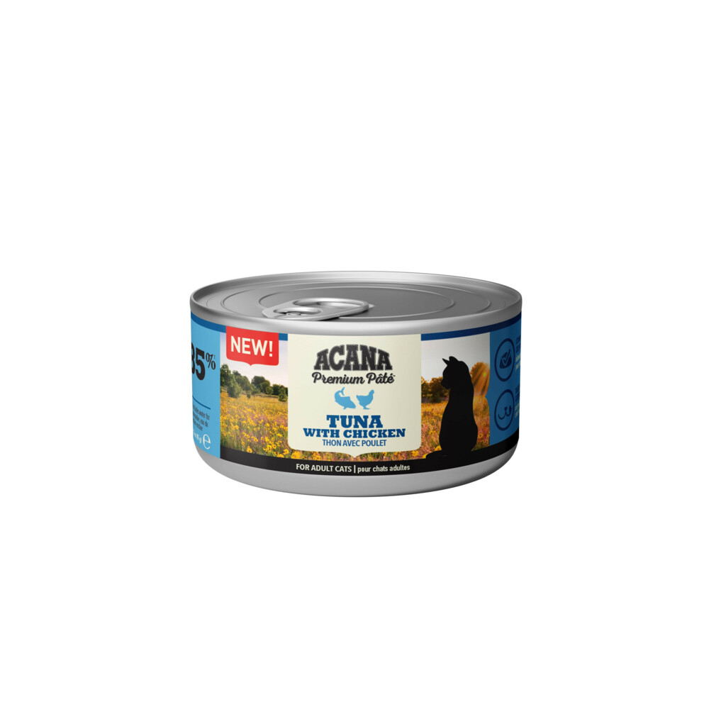 24x Acana Premium Kattenvoer Pâté Tuna&Chicken 85 gr