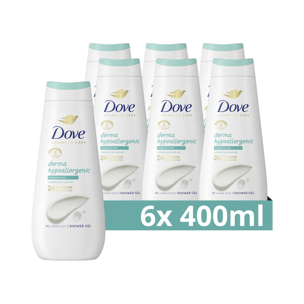 6x Dove Douchecrème Derma Hypo-Allergenic 400 ml