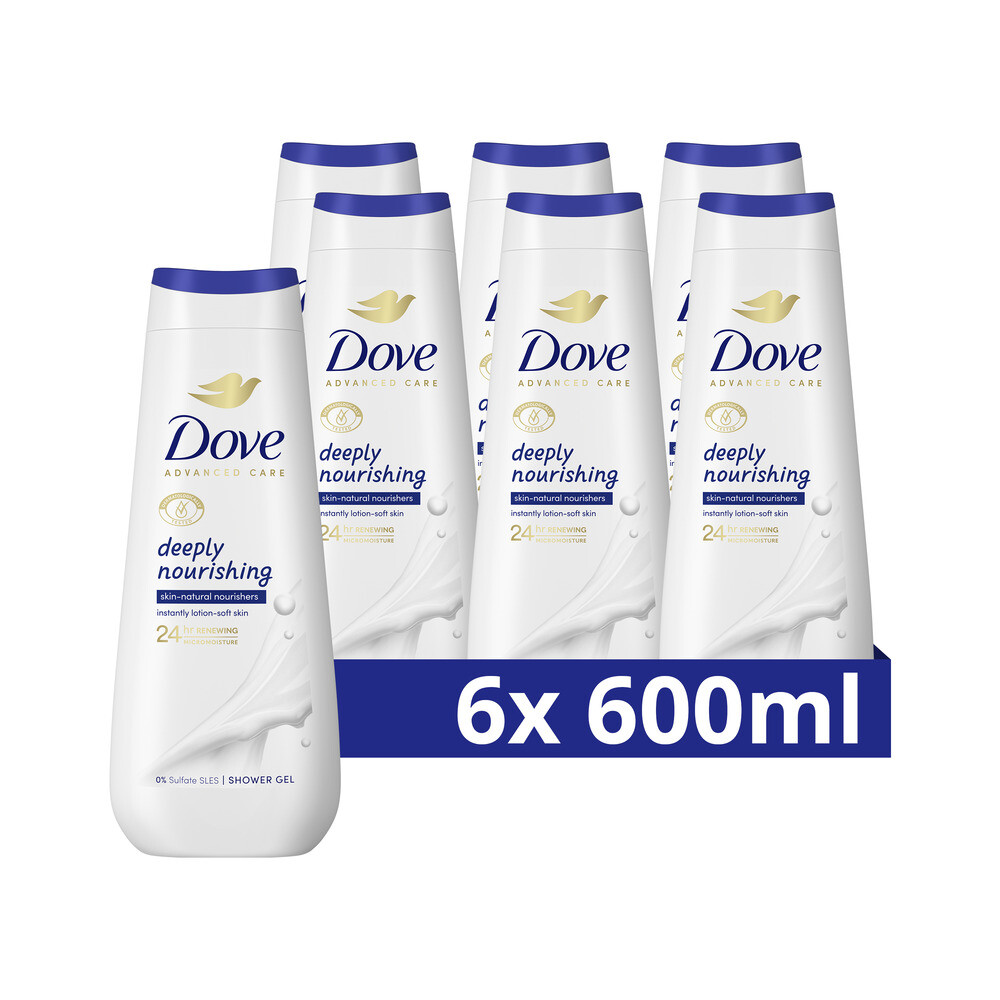 6x Dove Douchecreme Deeply Nourishing 600 ml