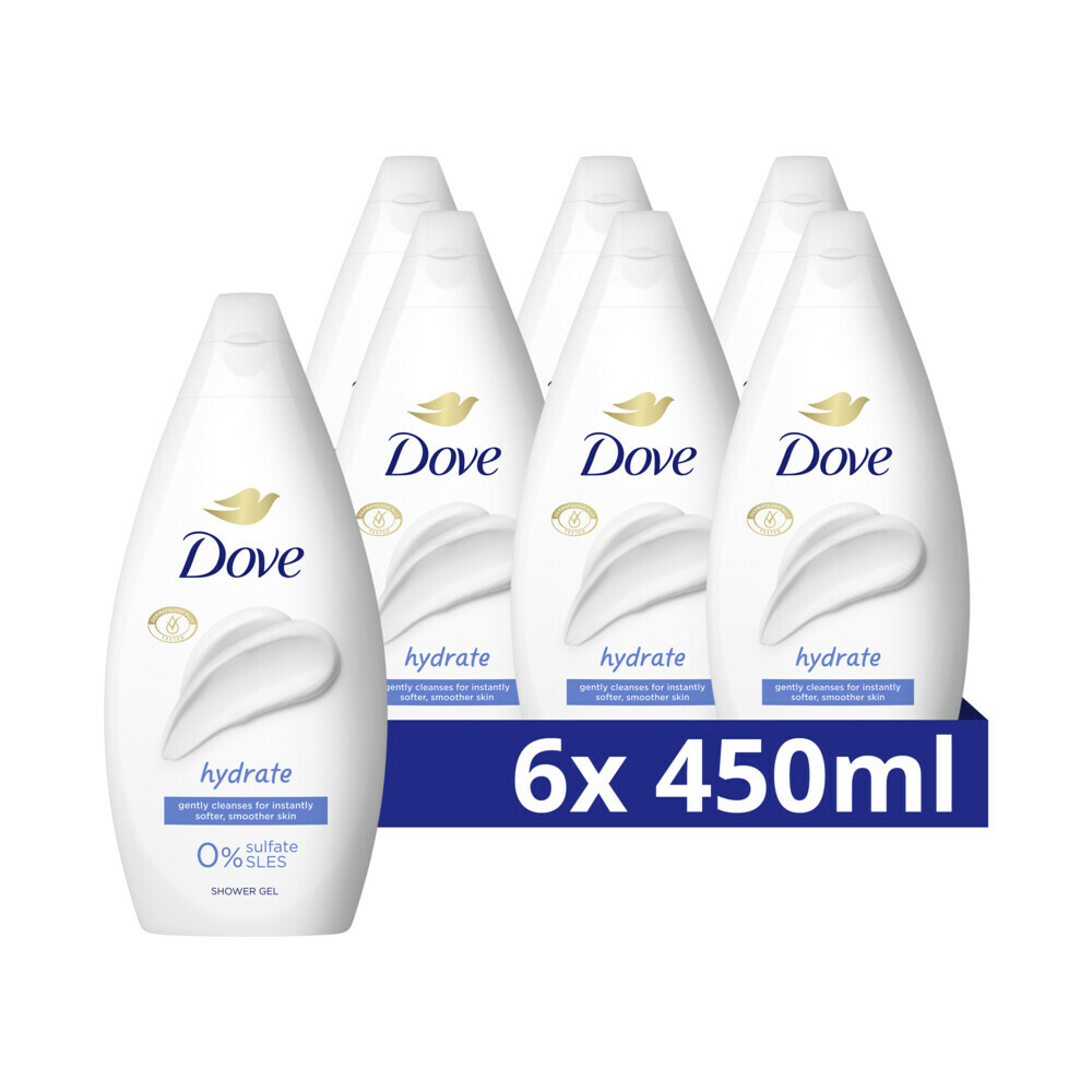 6x Dove Douchecreme Hydrate 450 ml