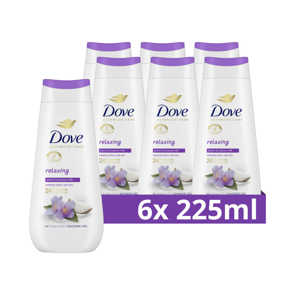 6x Dove Douchecreme Relaxing 225 ml