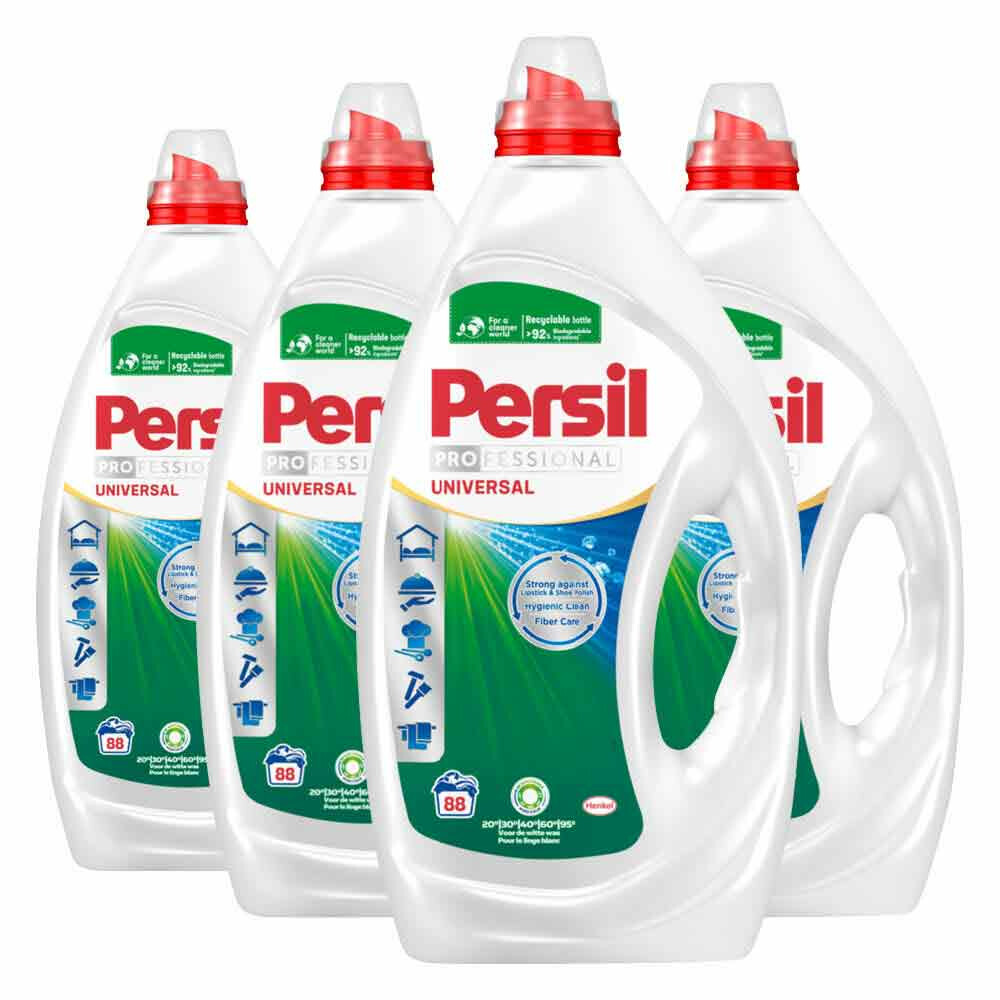 4x Persil Wasmiddel Professional Gel 88 Wasbeurten Universal 4,05 liter