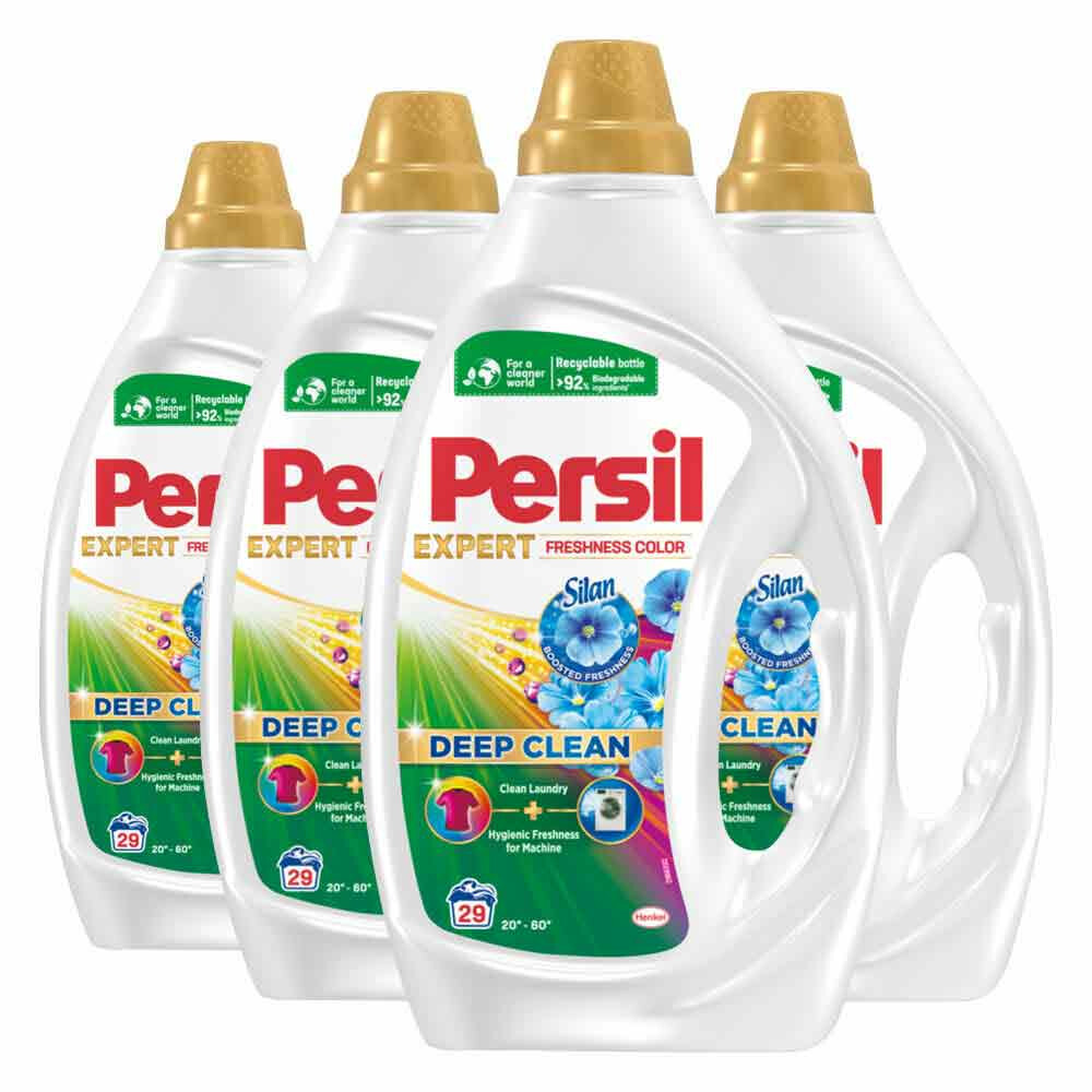 4x Persil Wasmiddel Gel 29 Wasbeurten Gekleurde was Freshness by Silan 1,305 liter