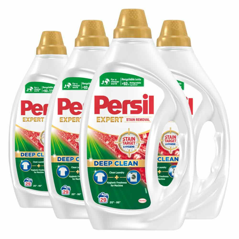 4x Persil Wasmiddel Gel 29 Wasbeurten Stain Removal 1,305 liter