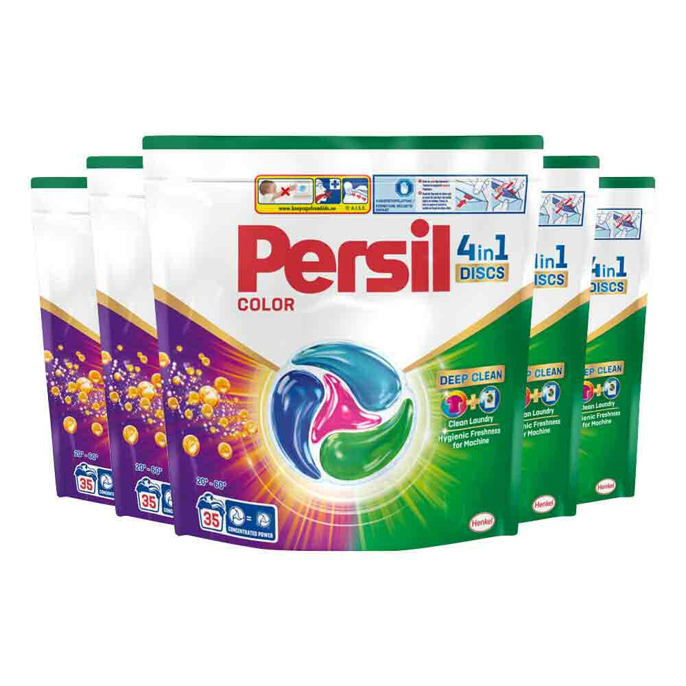 5x Persil Wasmiddelcapsules Discs Gekleurde was 35 stuks