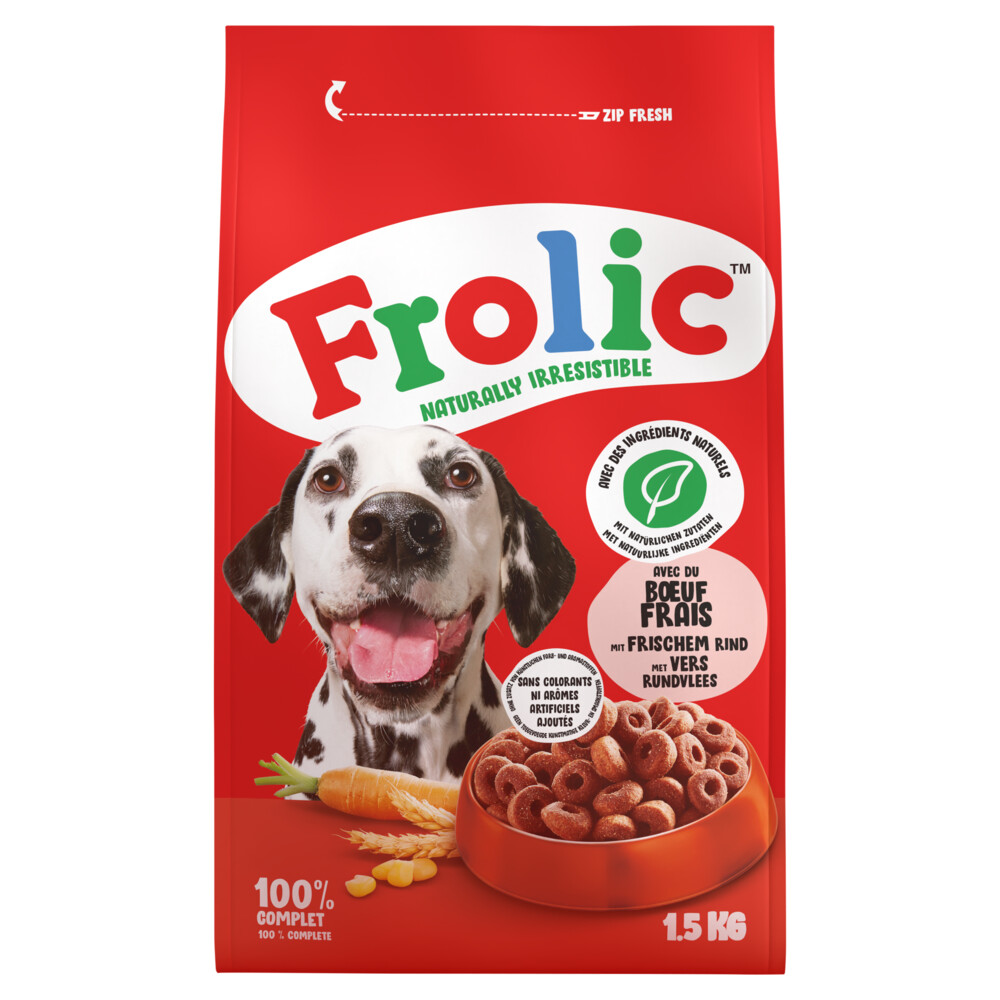 Frolic Droog Rund Hondenvoer 1,5 kg