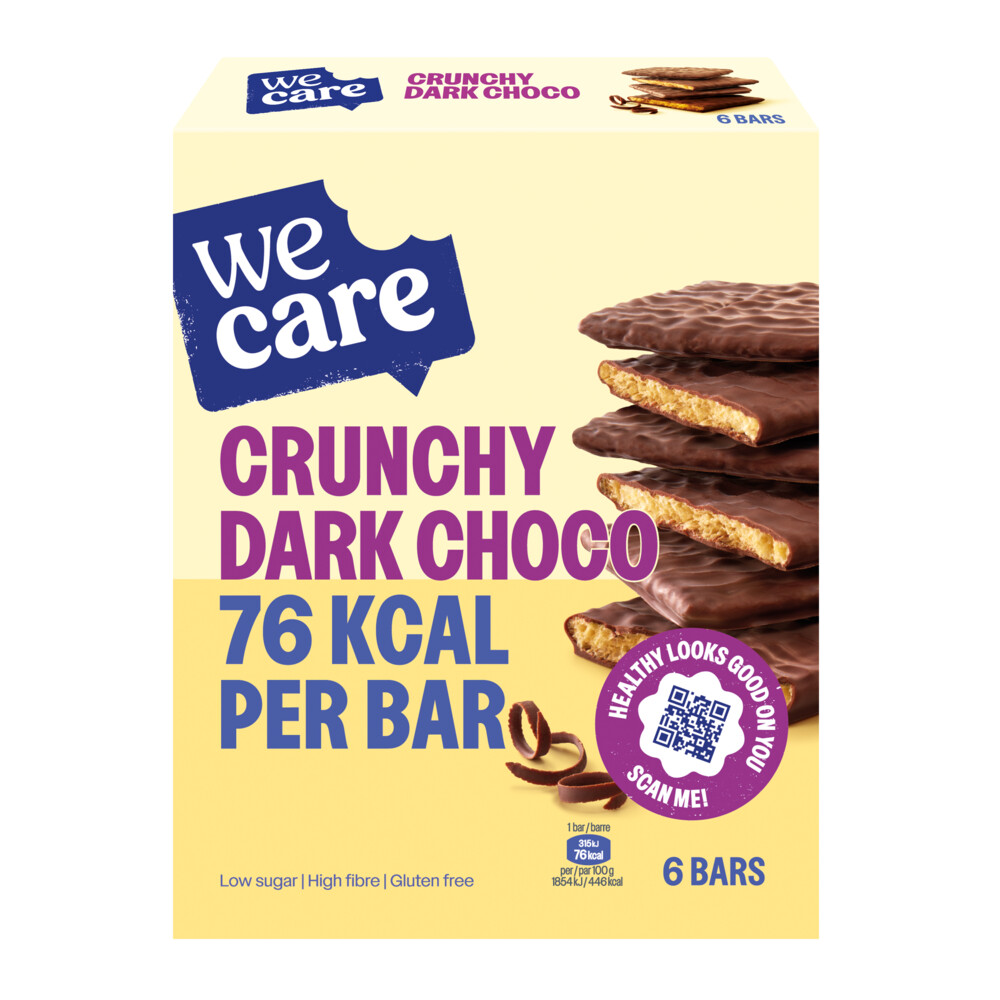 WeCare Bars Crunchy Dark Choco 102 gr