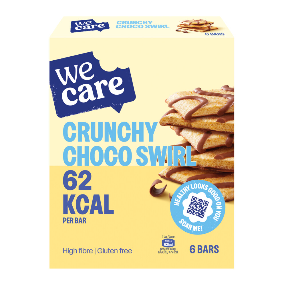 WeCare Bars Crunchy Choco Swirl 78 gr