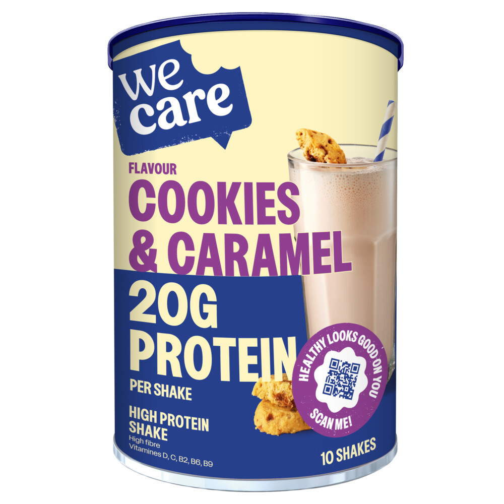 6x WeCare High protein Shake Cookies&Caramel 340 gr