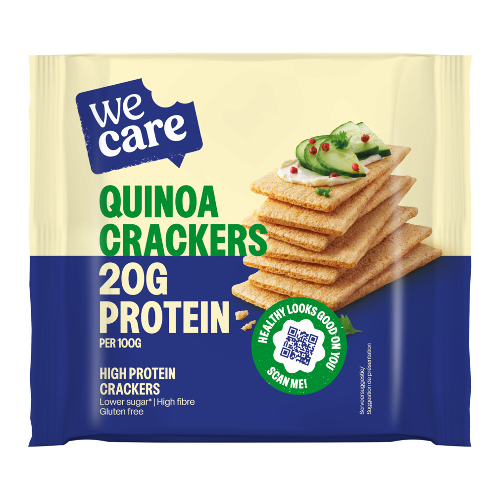 WeCare High Protein Crackers Quinoa 100 gr