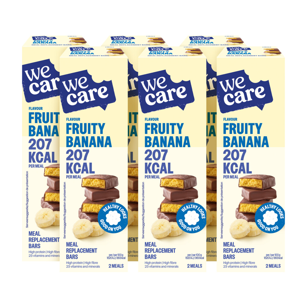 6x WeCare Meal Replacement Bars Fruity Banana 116 gr