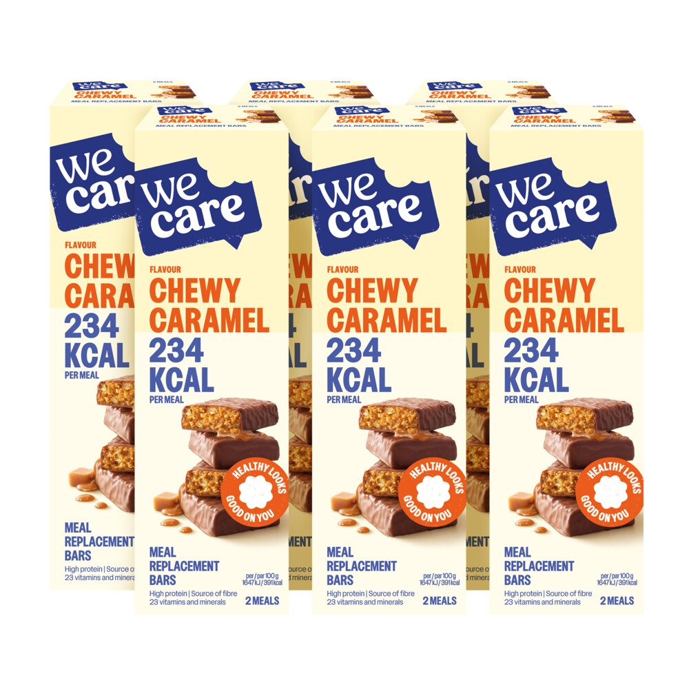 6x WeCare Meal Replacement Bars Chewy Caramel 120 gr