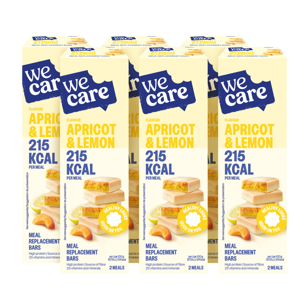 6x WeCare Meal Replacement Bars Abricot Lemon 116 gr