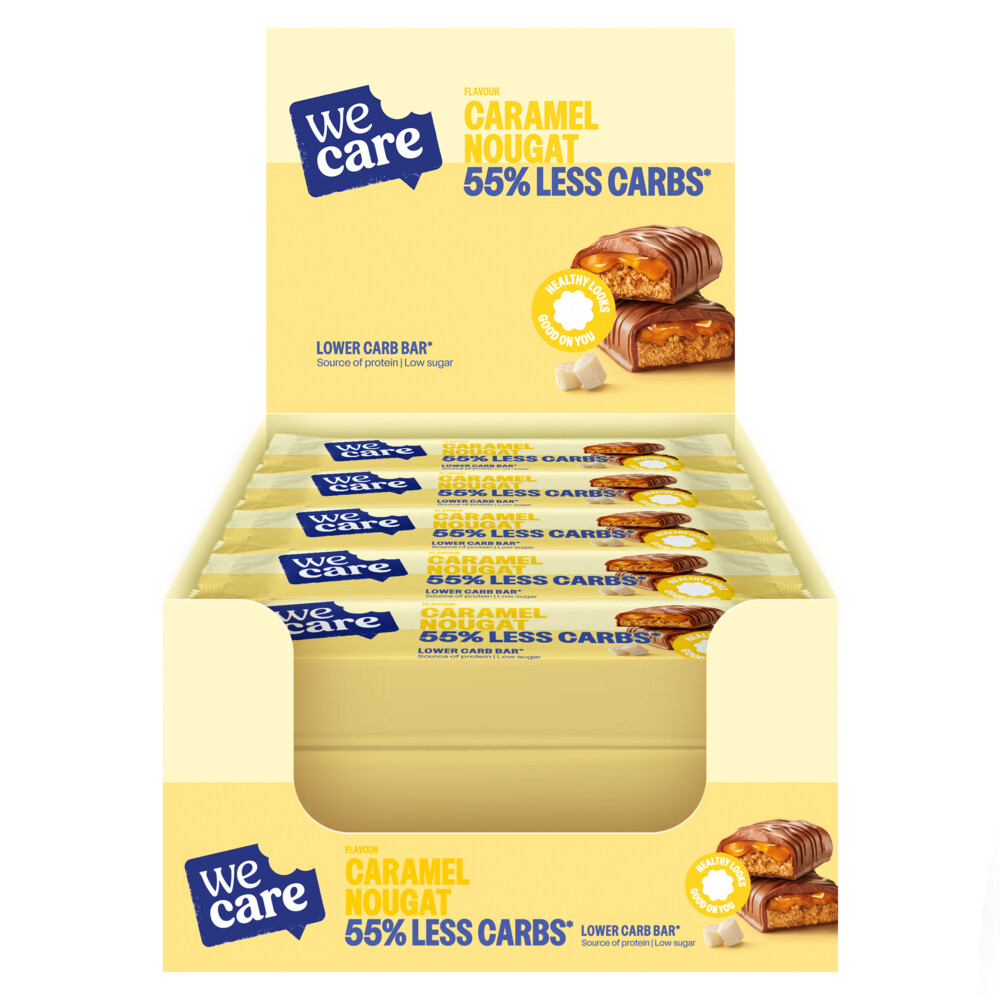 15x WeCare Lower Carb Bar Choco Caramel Nougat 35 gr