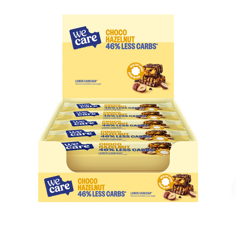 15x WeCare Lower Carb Bar Choco Hazelnut 37 gr