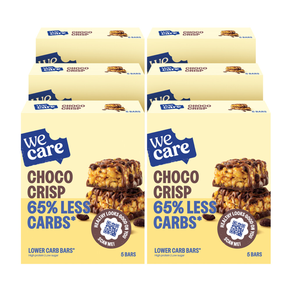 6x WeCare Lower Carb Bar Choco Crisp 5x30 gr