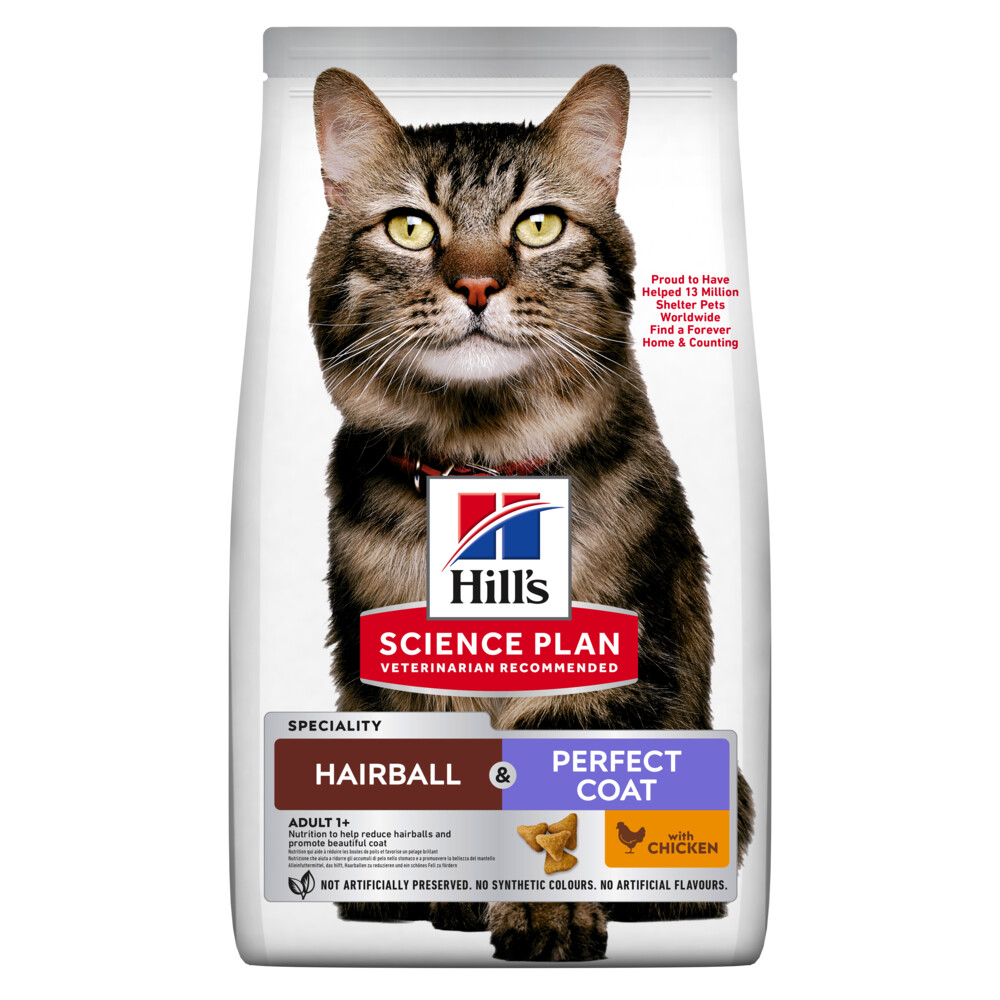 Hill's Science Plan Kattenvoer Adult Hairball&Perfect Coat 1,5 kg