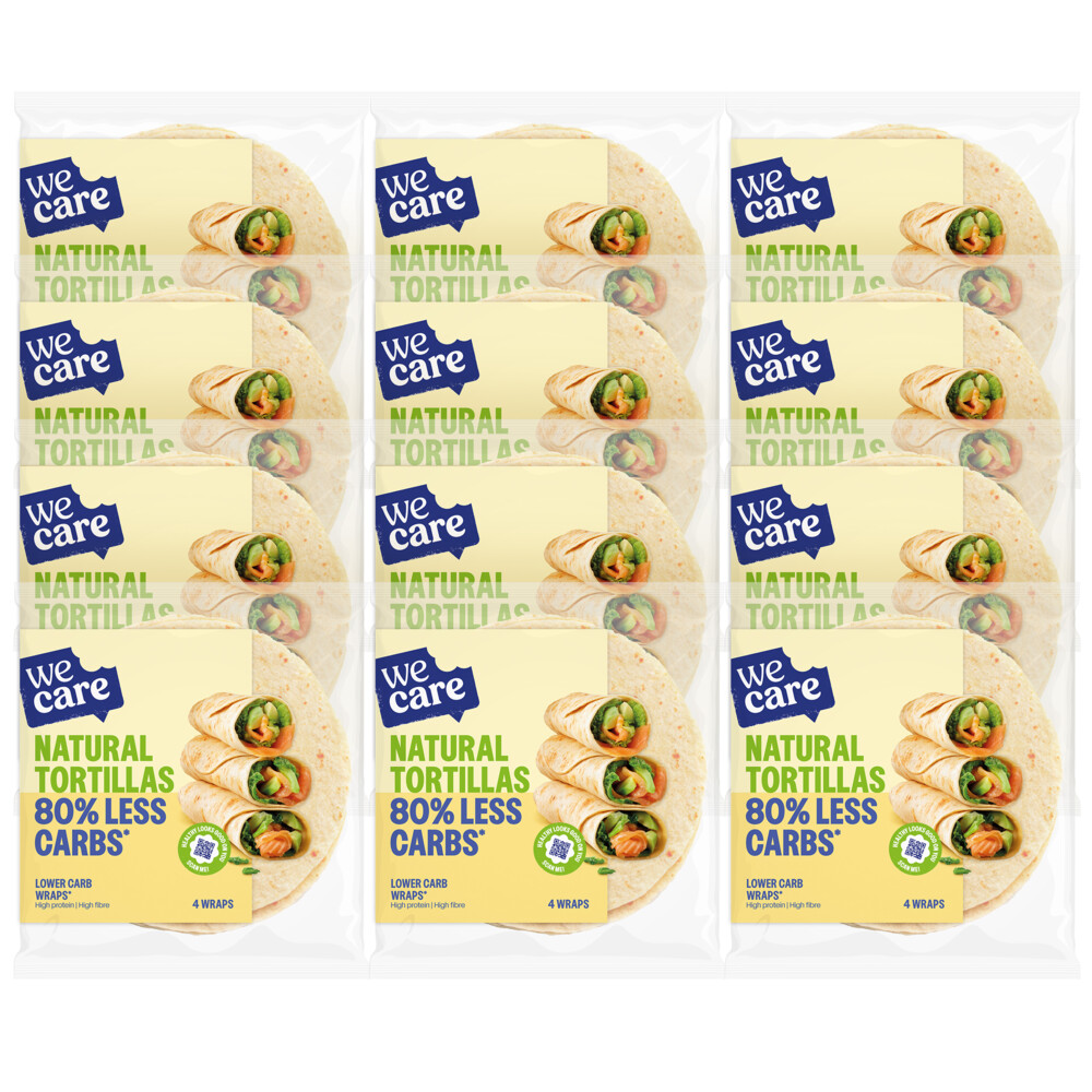 12x WeCare Lower Carb Tortillas Naturel 160 gr