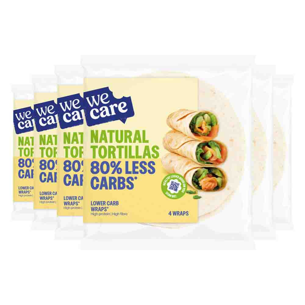 6x WeCare Lower Carb Tortillas Naturel 160 gr