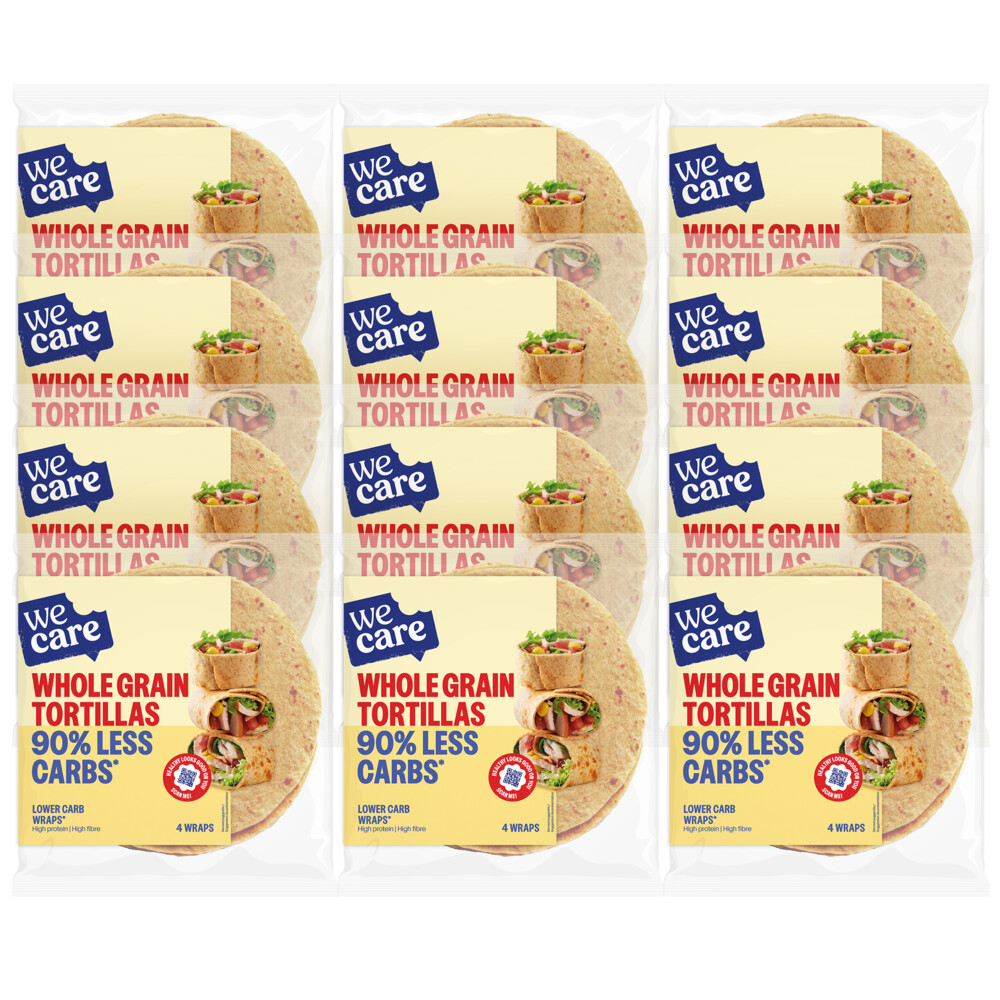 12x WeCare Lower Carb Tortillas Volkoren 160 gr