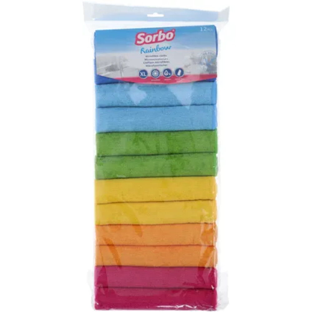 Sorbo Microvezeldoeken Trendy Colors 40 x 40 cm 12 stuks