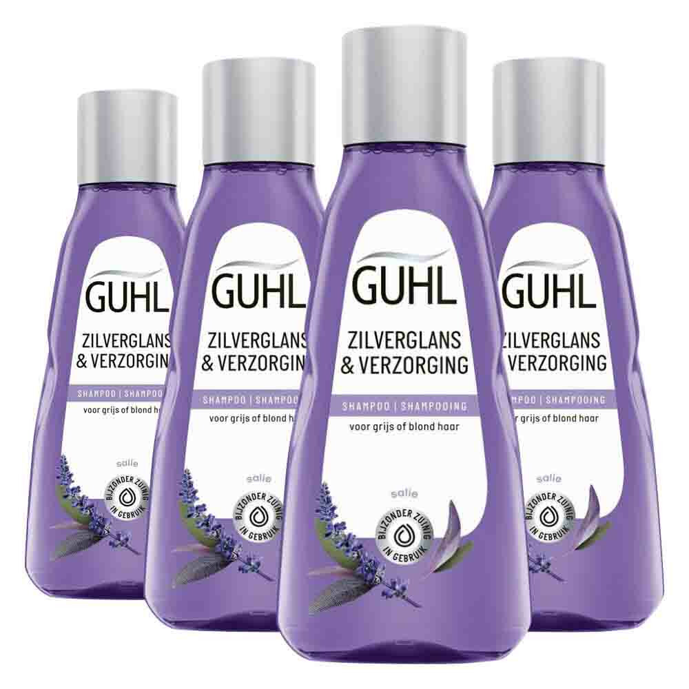 4x Guhl Zilverglans&Verzorging Shampoo Mini 50 ml