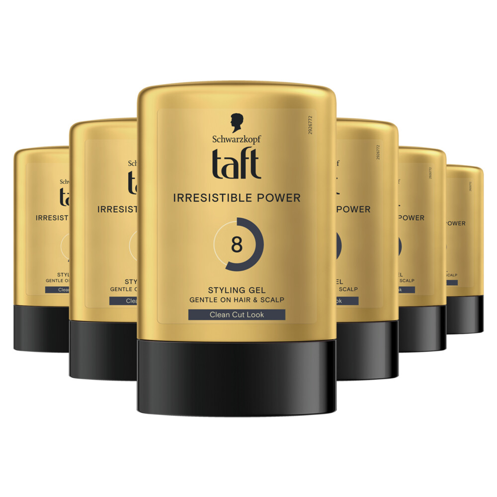 6x Taft Men Power Gel Irresistible Power Hold 8 300 ml