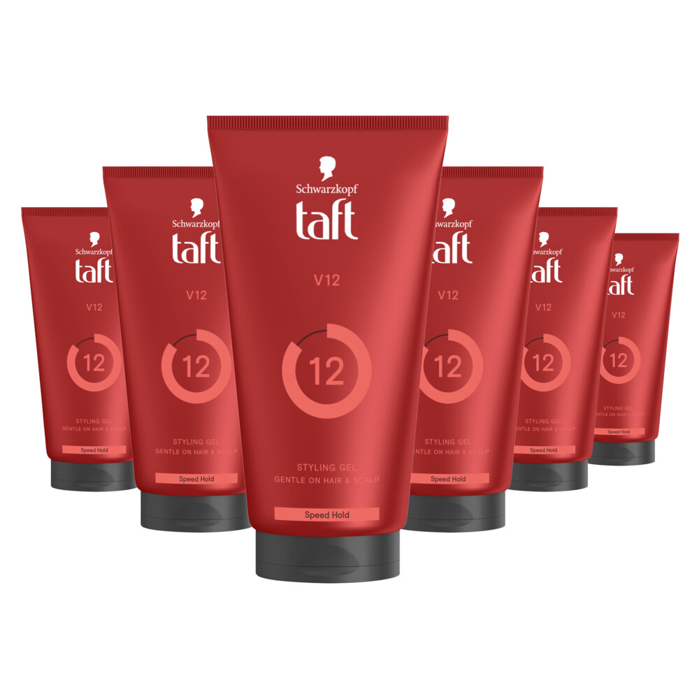 6x Taft Men Power Gel V12 Hold 12 150 ml