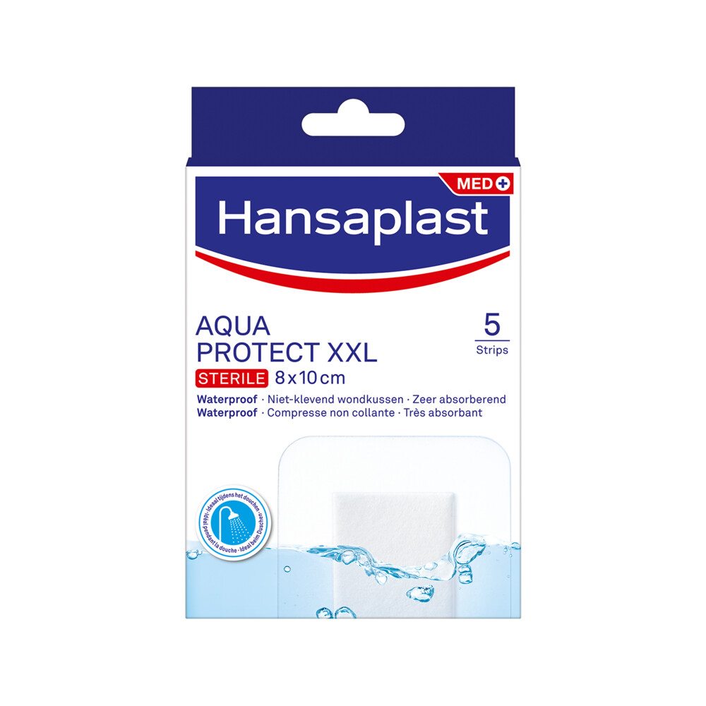 2x Hansaplast Auquaprotect Pleisters XXL Steril 5 stuks