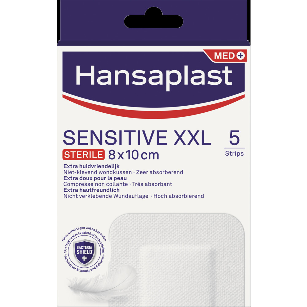 Hansaplast Sensitive Antibacterieel Xxl (5st)