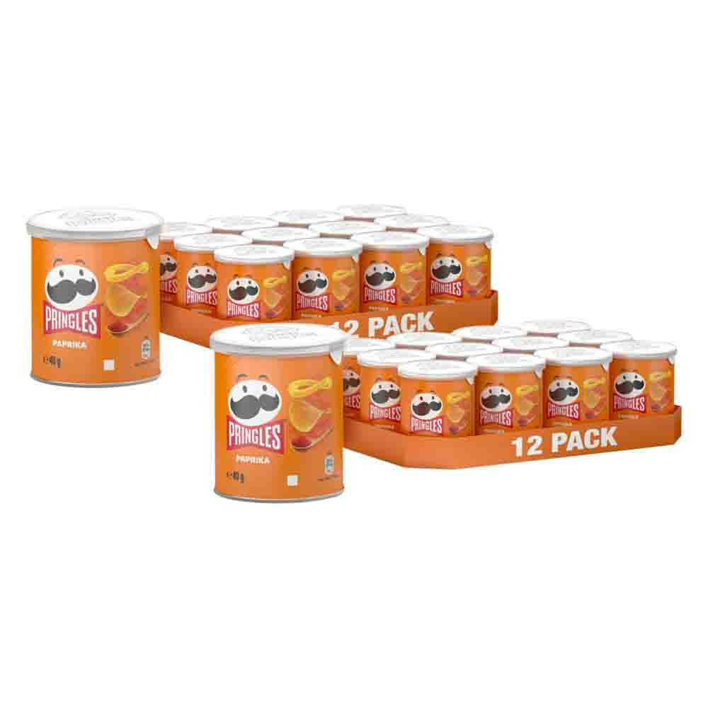2x Pringles Chips Paprika 12 x 40 gr