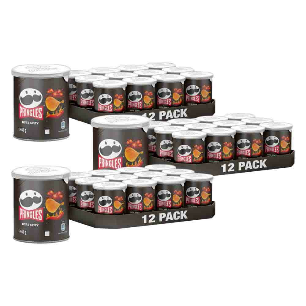 3x Pringles Chips Hot&Spicy 12 x 40 gr