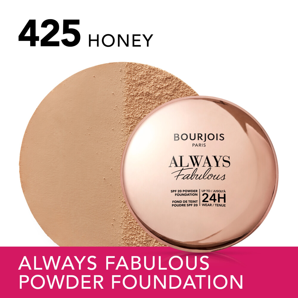 1+1 gratis: Bourjois Always Fabulous Compact Foundation Honey 425 7 gr