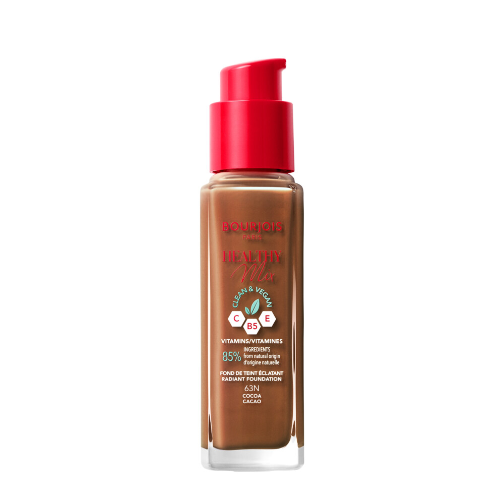 1+1 gratis: Bourjois Healthy Mix Clean Foundation Cocoa 63N 30 ml