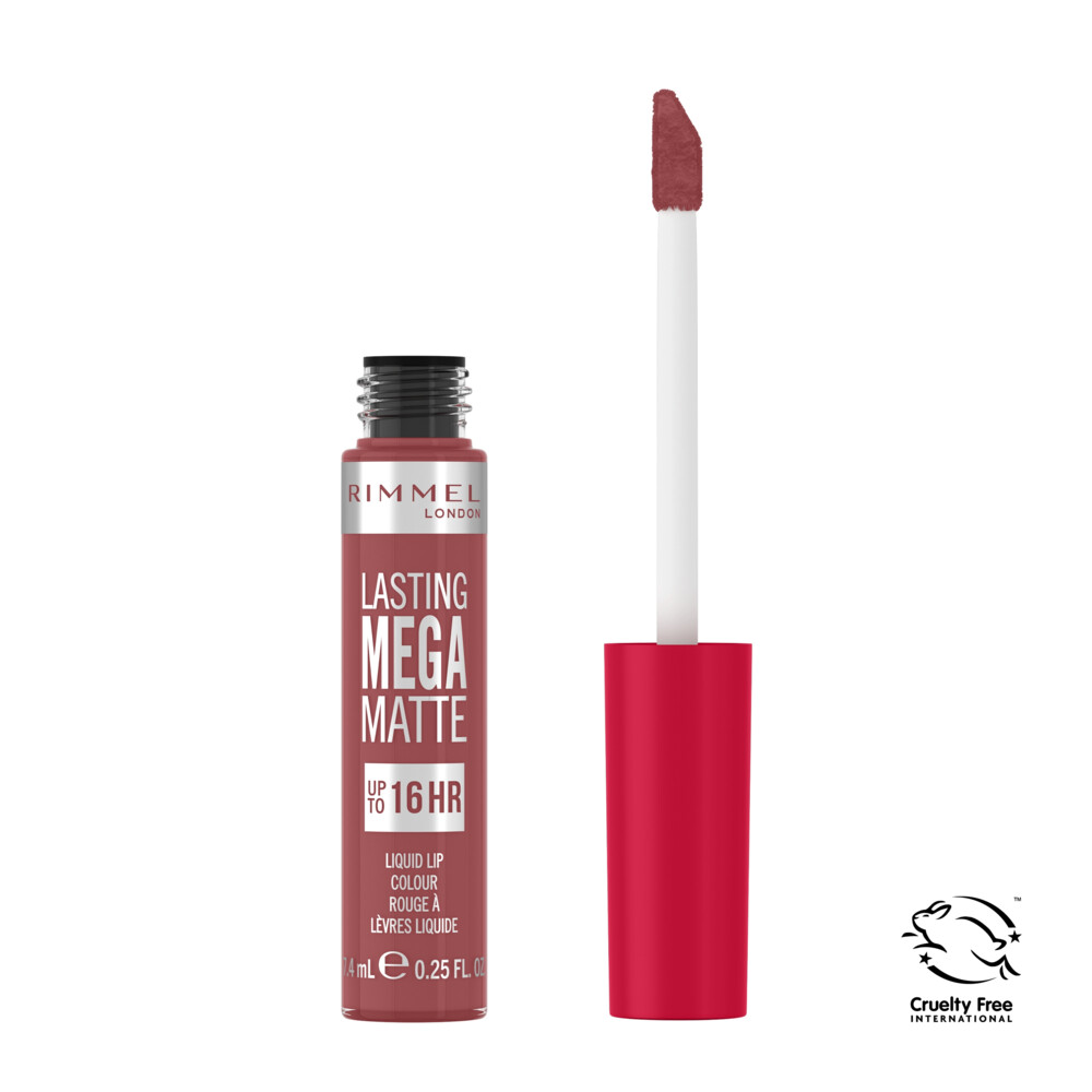 1+1 gratis: Rimmel Lasting Mega Matte Liquid Lipstick Rose&Shine ​210 7.4 ml