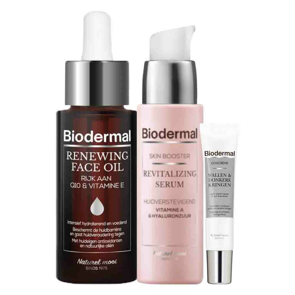 Specialty Treatment Routine Aging Met Skin Booster Revitalizing Serum + WDK Oogcrème + Renewing Face