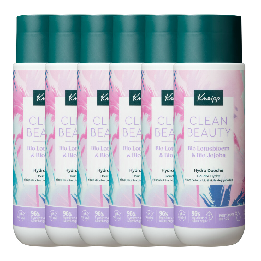 6x Kneipp Clean Beauty Douchegel Lotus Jojoba 200 ml