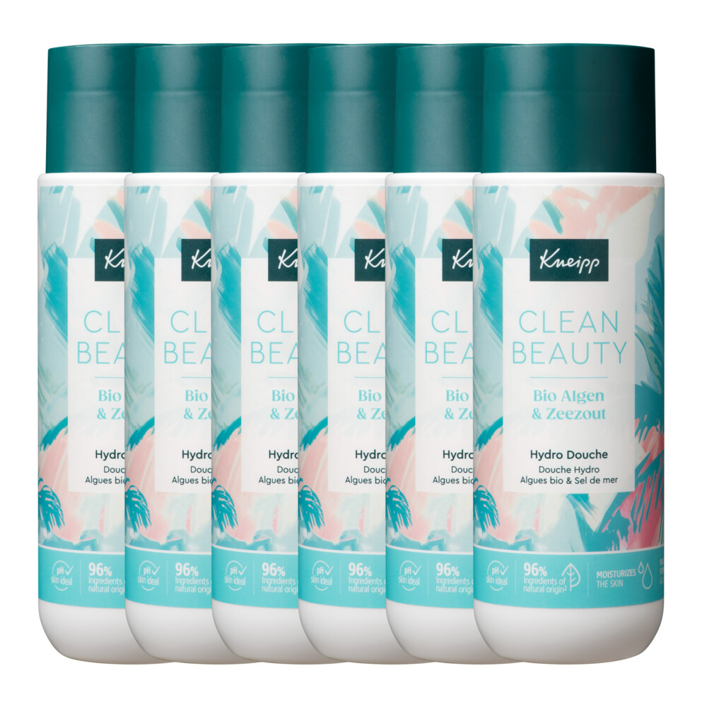 6x Kneipp Clean Beauty Douchegel Algen Zeezout 200 ml
