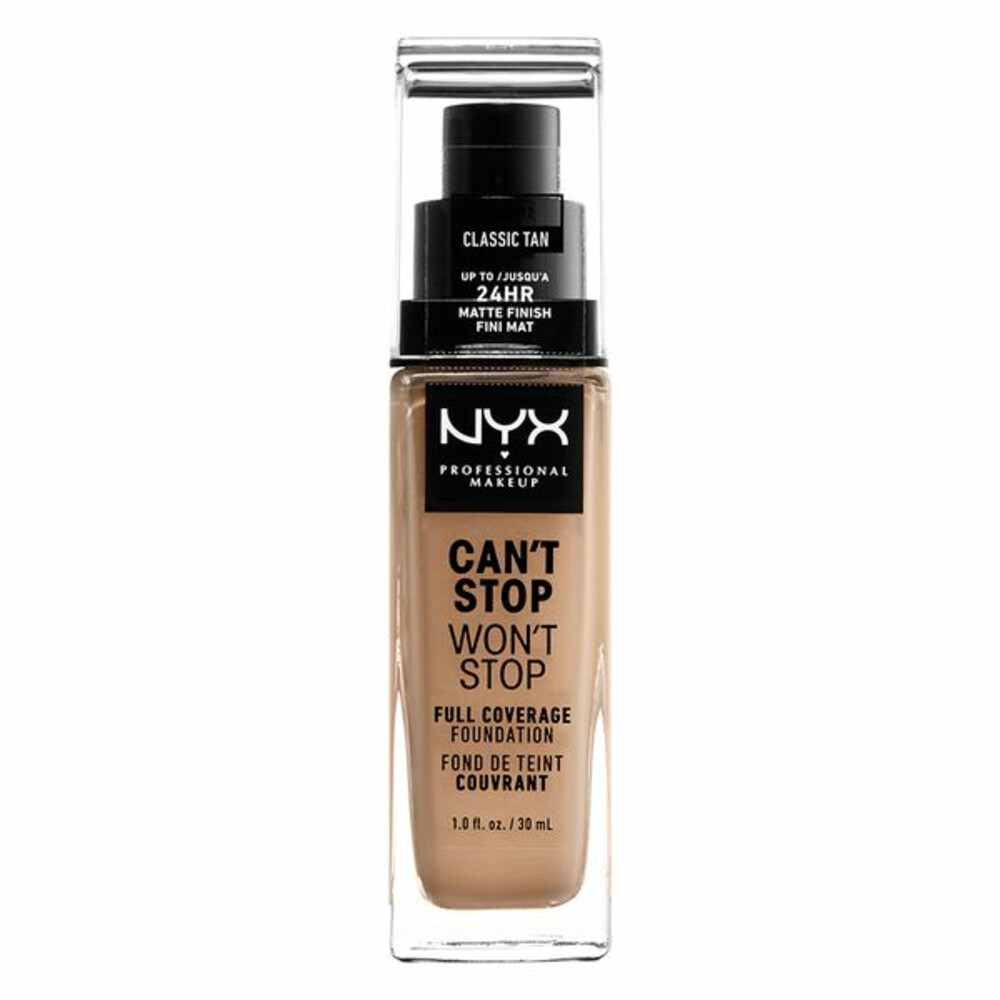 NYX Professional Makeup Can't Stop Won't Stop 24 Hour Foundation (Various Shades) Classic Tan