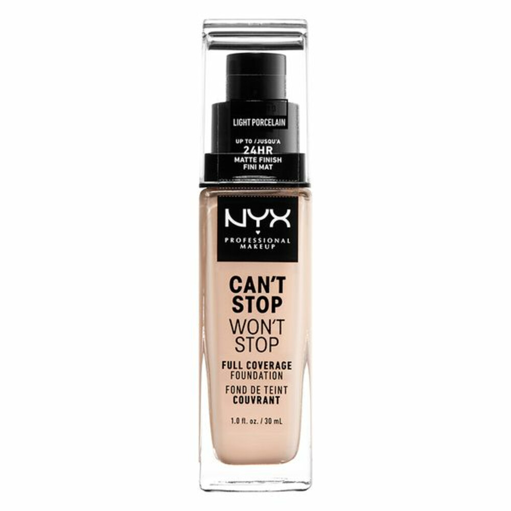 NYX Professional Makeup Can't Stop Won't Stop 24 Hour Foundation (Various Shades) Light Porcelain