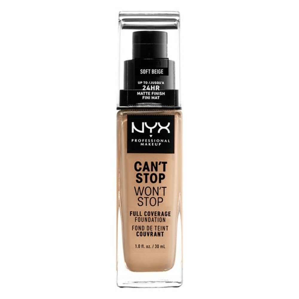 NYX Professional Makeup Can't Stop Won't Stop 24 Hour Foundation (Various Shades) Soft Beige