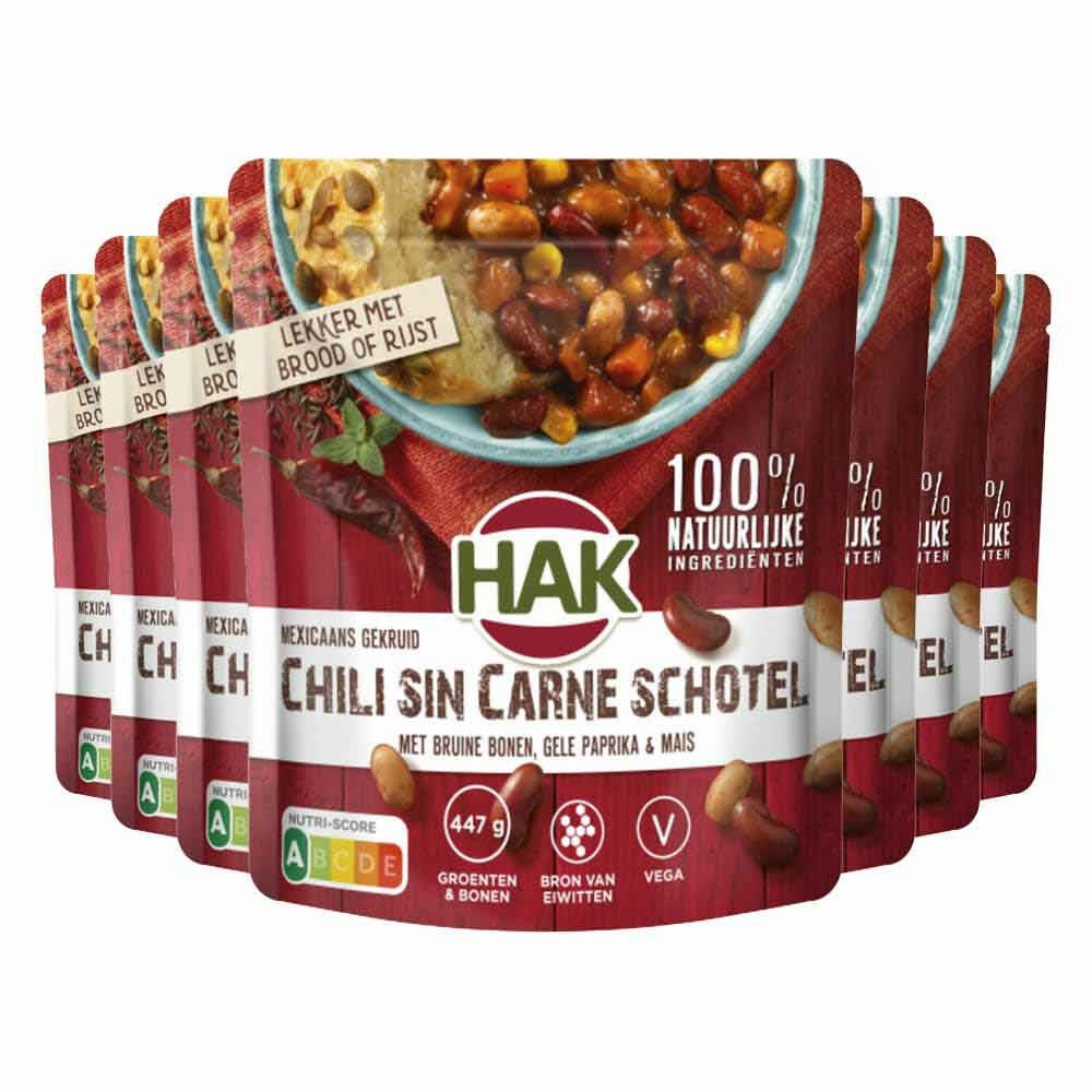 6x Hak Chili Sin Carne Schotel 550 gr