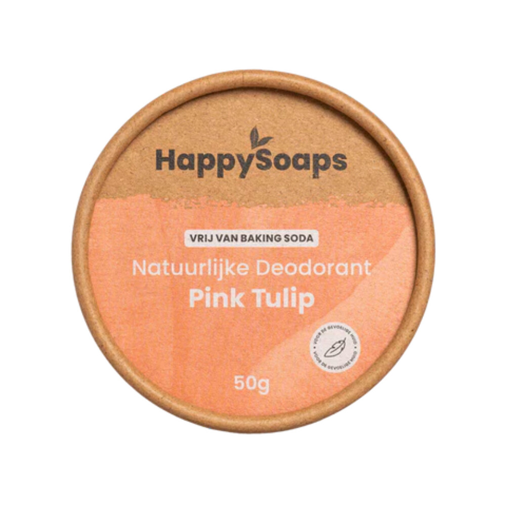 HappySoaps Natuurlijke Deodorant Pink Tulip Zonder Baking Soda 45 gr