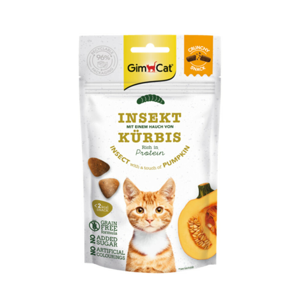 GimCat Crunchy Kattensnack Insect&Pompoen 50 gr