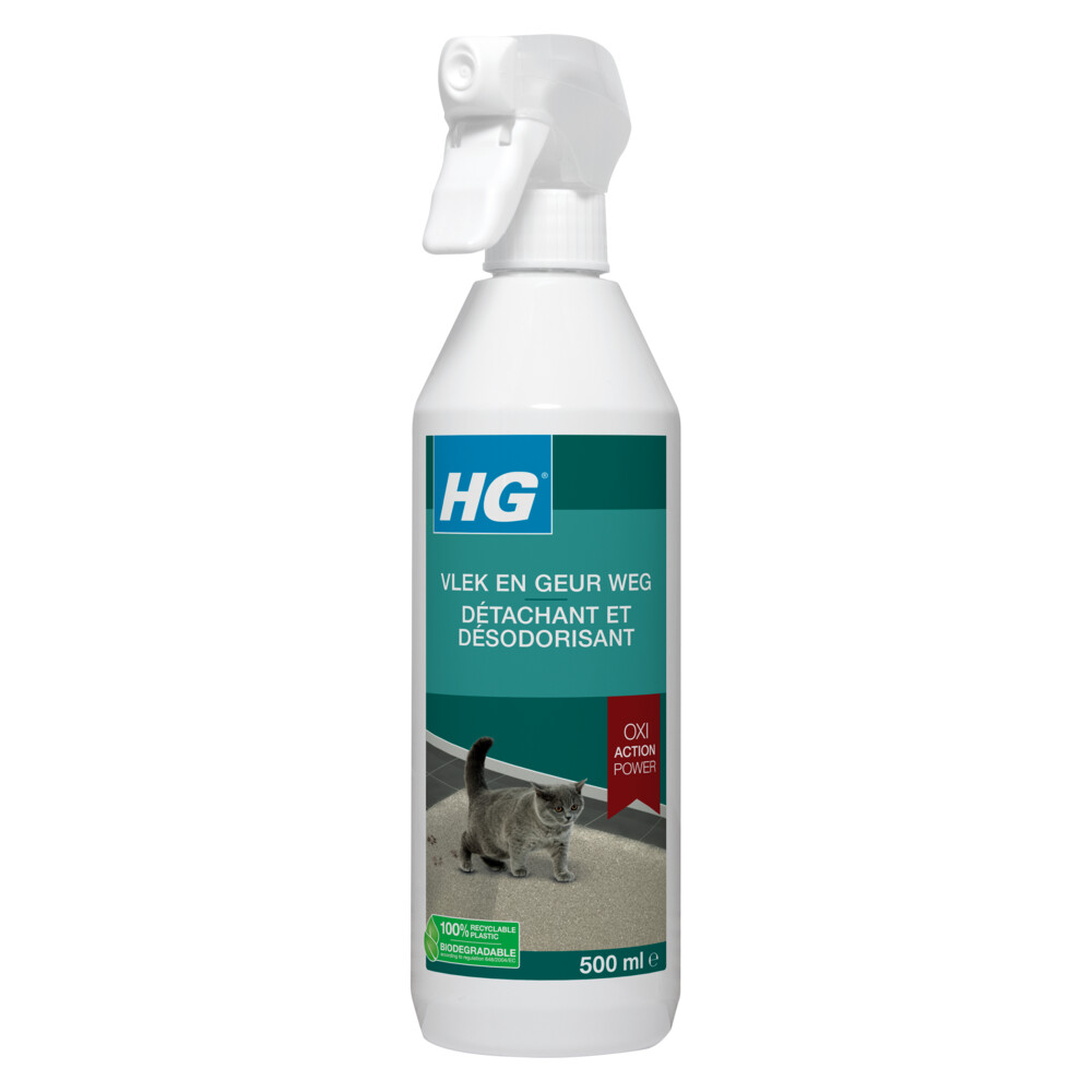 6x HG Pet Range Vlek&Geur Weg Kat 500 ml