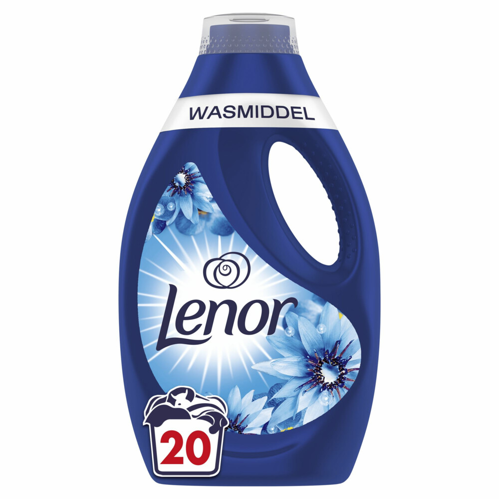 4x Lenor Vloeibaar Wasmiddel Zeebries 20 Wasbeurten 900 ml