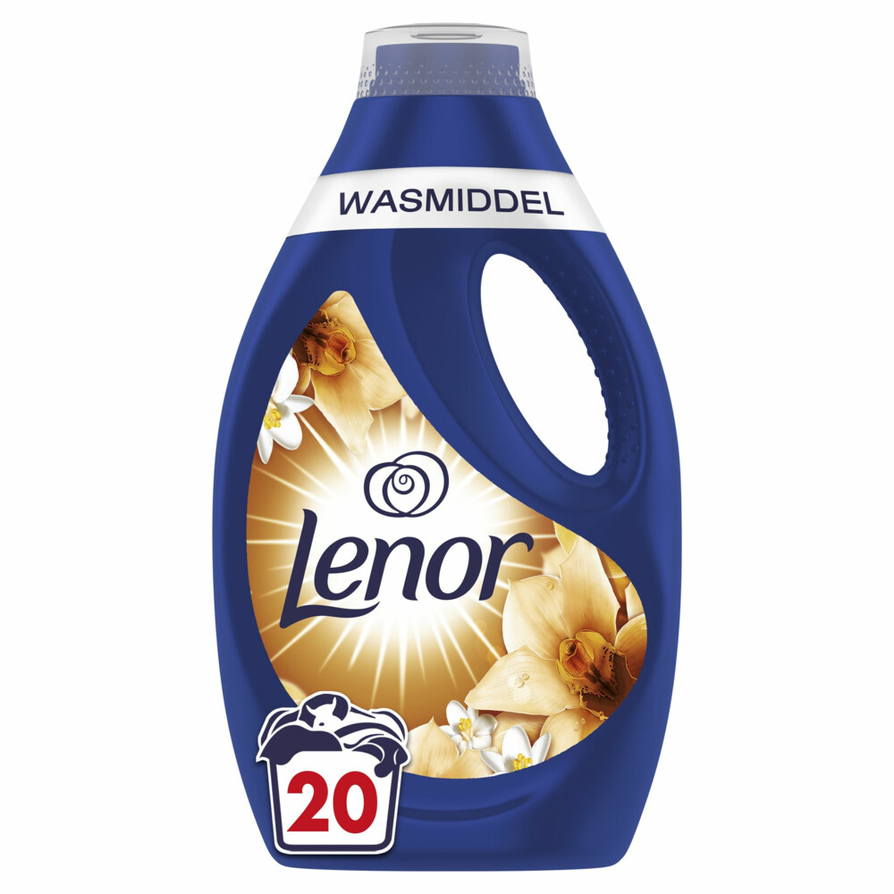 4x Lenor Vloeibaar Wasmiddel Gouden Orchidee 20 Wasbeurten 900 ml