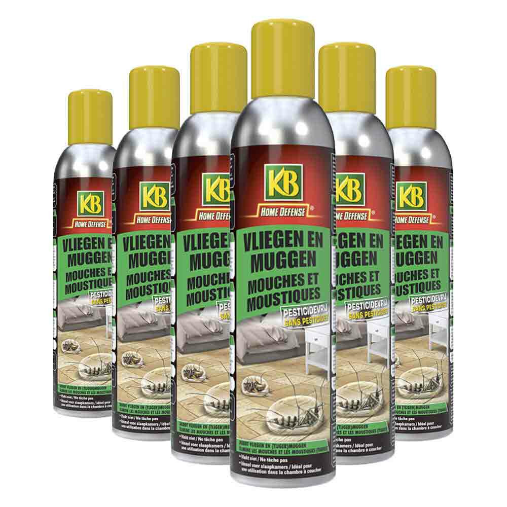 6x KB Home Defense Vliegende insecten Spray Pesticidevrij 300 ml