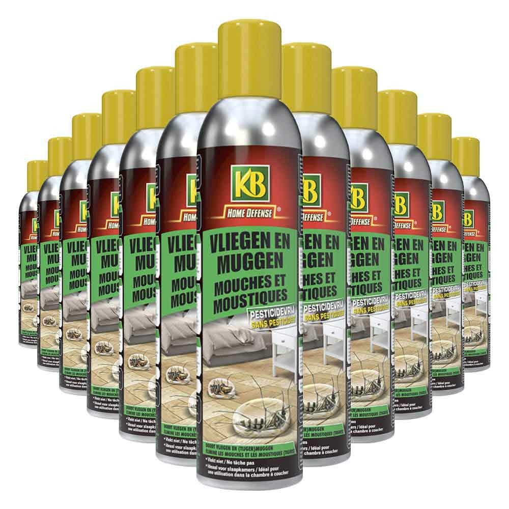 12x KB Home Defense Tegen Muggen en Vliegen Spray Pesticidevrij 300 ml